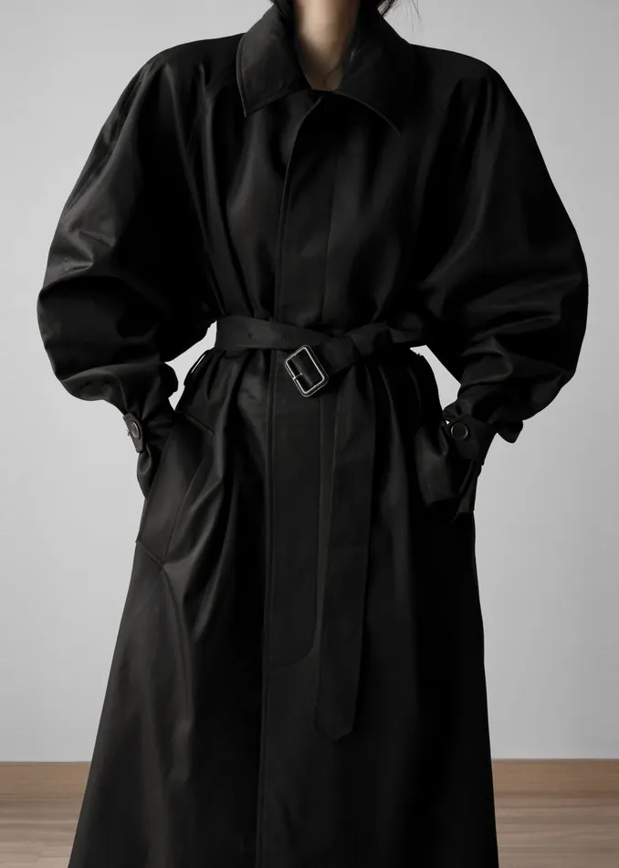 Women Decima Trench Coat 8211 Black The Frankie Shop Outerwear