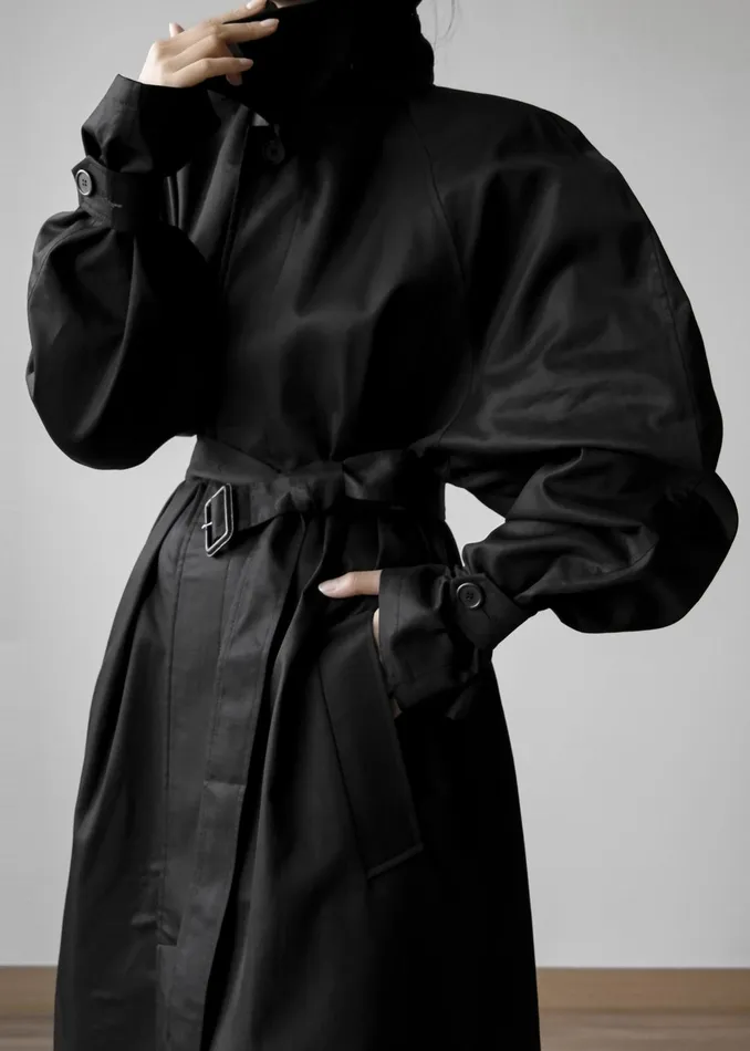 Women Decima Trench Coat 8211 Black The Frankie Shop Outerwear