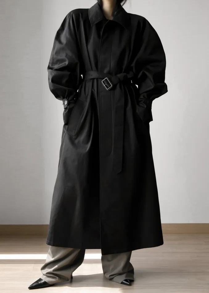 Women Decima Trench Coat 8211 Black The Frankie Shop Outerwear