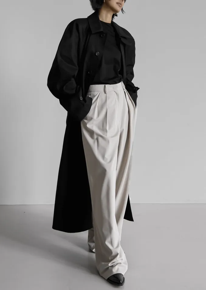 Women Decima Trench Coat 8211 Black The Frankie Shop Outerwear
