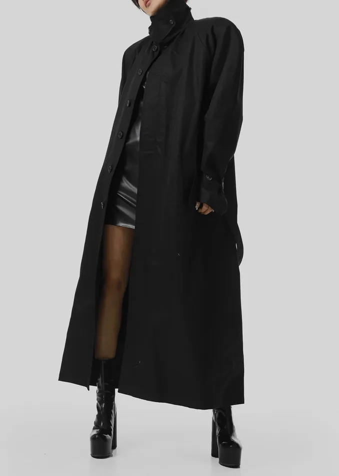 Women Decima Trench Coat 8211 Black The Frankie Shop Outerwear