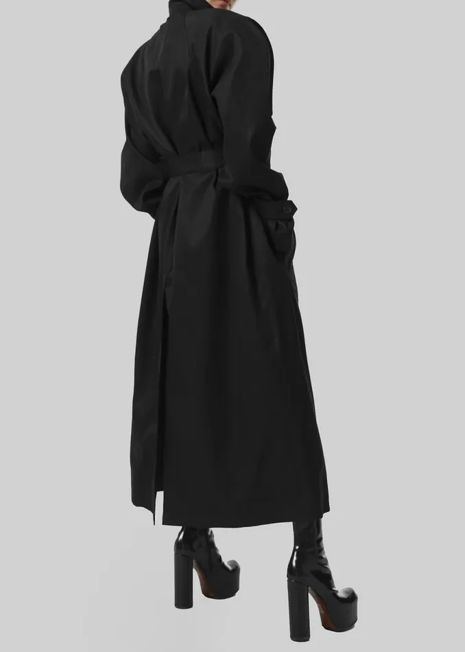 Women Decima Trench Coat 8211 Black The Frankie Shop Outerwear
