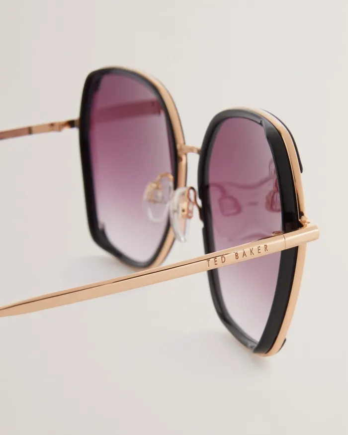 Women DELLILO 8211 Large Square Frame Sunglasses Black Ted Baker Sunglasses Women DELLILO 8211 Large Square Frame Sunglasses Black Ted Baker Sunglasses