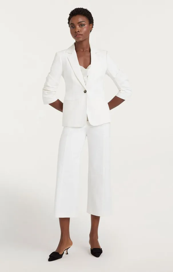 Women Denim Cinq Sept Denim Khloe Blazer White