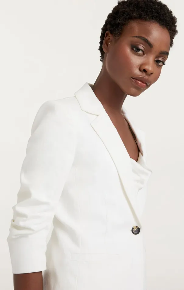 Women Denim Cinq Sept Denim Khloe Blazer White