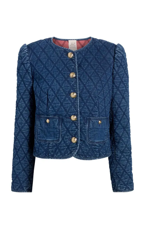 Women Denim Cinq Sept Gretchen Jacket Medium Wash