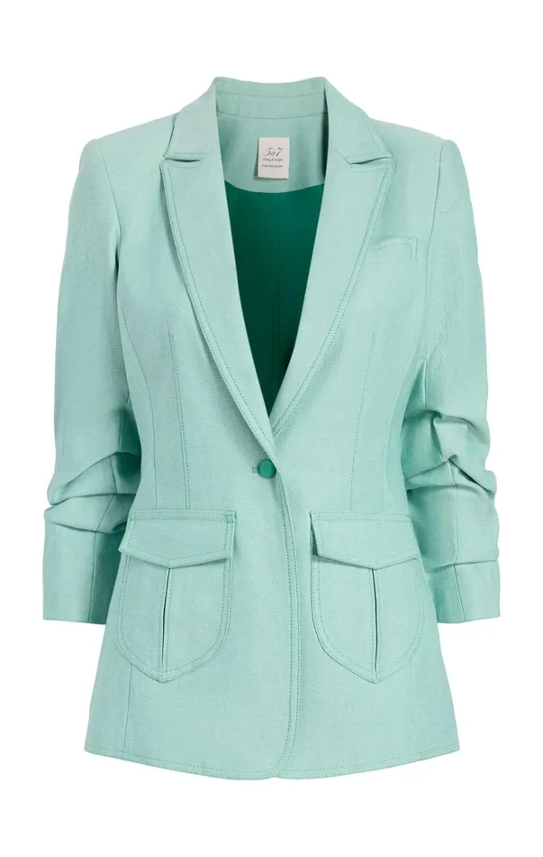 Women Denim Cinq Sept Louisa Jacket Light Marine Green