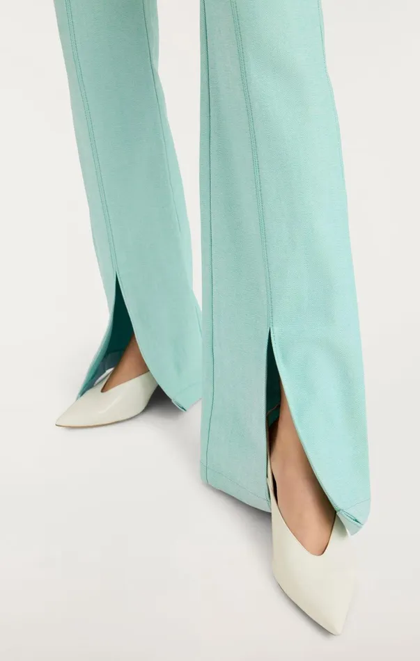 Women Denim Cinq Sept Shanis Pant Light Marine Green