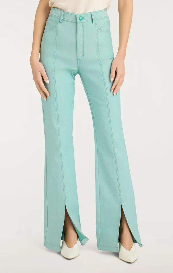 Women Denim Cinq Sept Shanis Pant Light Marine Green