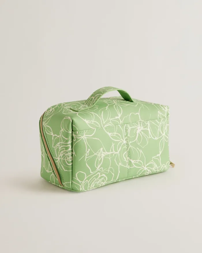 Women DIANEA 8211 Floral Print Faux Leather Washbag White Ted Baker Wash and Makeup Bags Women DIANEA 8211 Floral Print Faux Leather Washbag White Ted Baker Wash and Makeup Bags