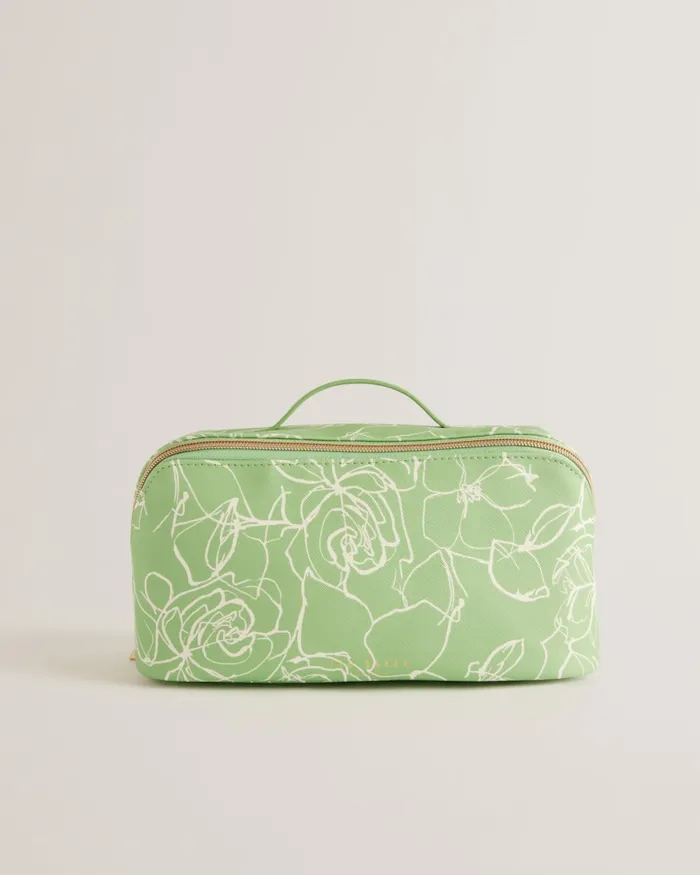 Women DIANEA 8211 Floral Print Faux Leather Washbag White Ted Baker Wash and Makeup Bags Women DIANEA 8211 Floral Print Faux Leather Washbag White Ted Baker Wash and Makeup Bags