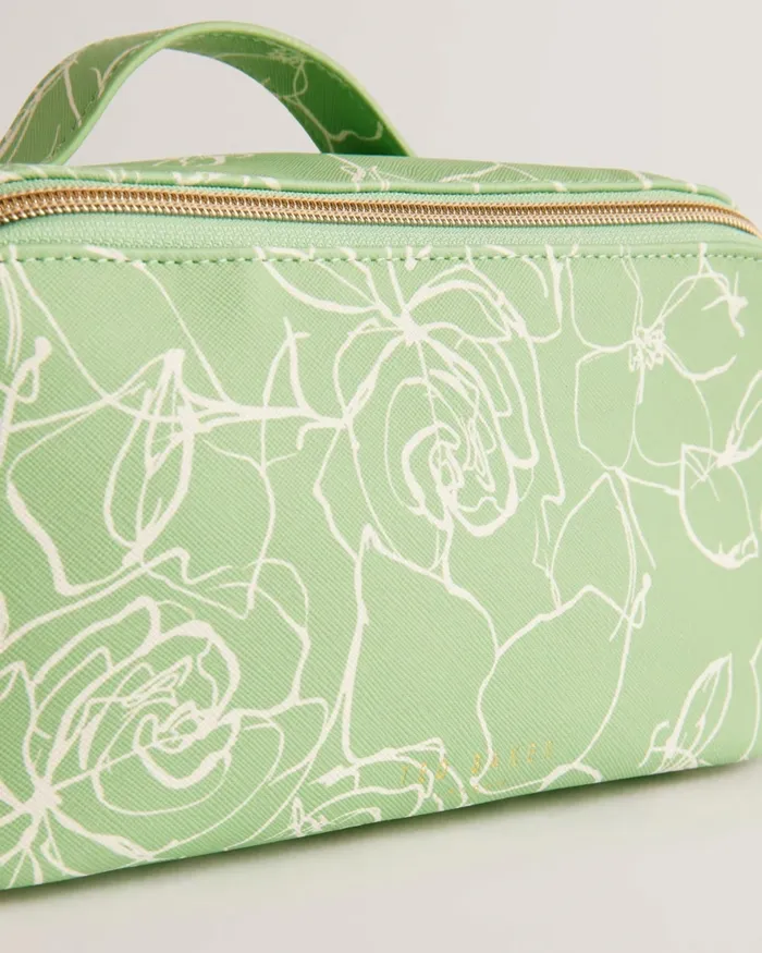 Women DIANEA 8211 Floral Print Faux Leather Washbag White Ted Baker Wash and Makeup Bags Women DIANEA 8211 Floral Print Faux Leather Washbag White Ted Baker Wash and Makeup Bags