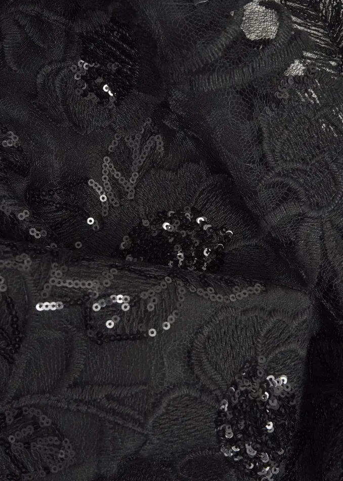 Women Dresses and Jumpsuits Hobbs Ami Lace Sequin Midi Dress Hobbs Black