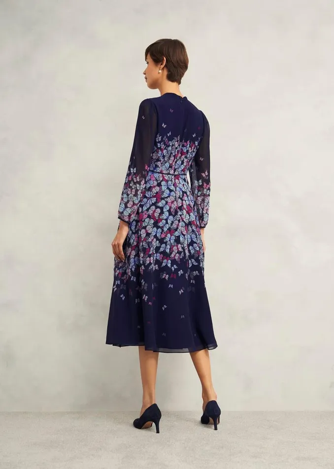 Women Dresses and Jumpsuits Hobbs Aurora Dress Midnight Multi