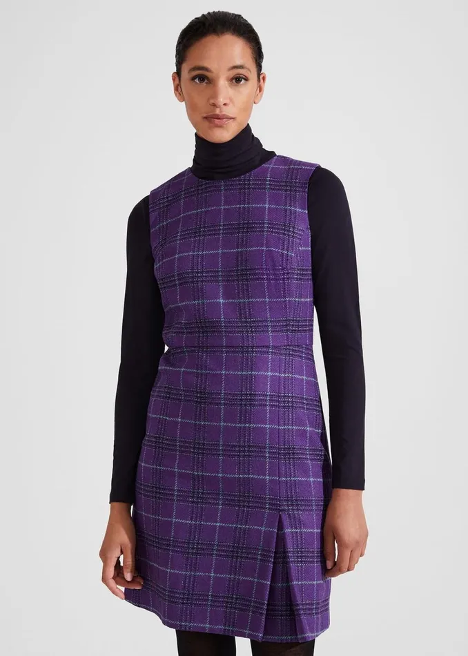 Women Dresses and Jumpsuits Hobbs Avery Wool Dress Purple Multi