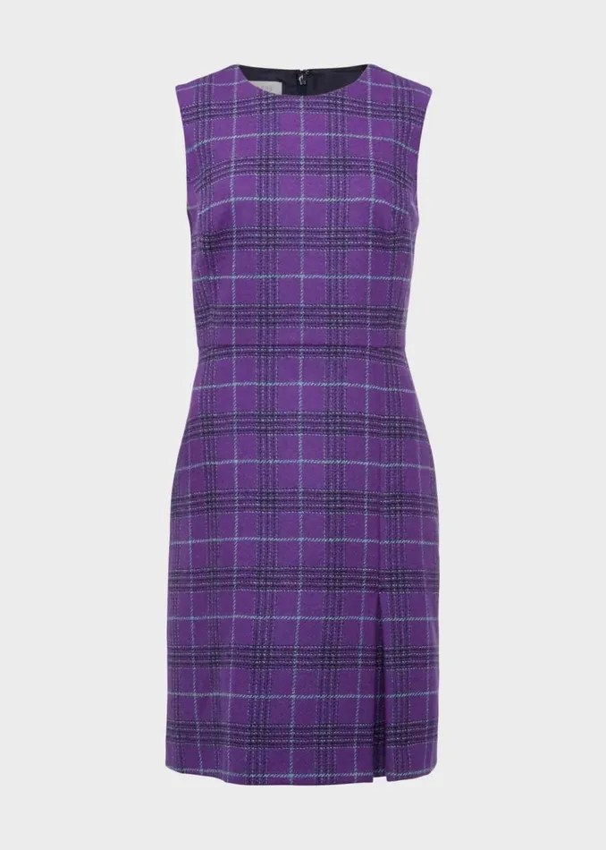 Women Dresses and Jumpsuits Hobbs Avery Wool Dress Purple Multi