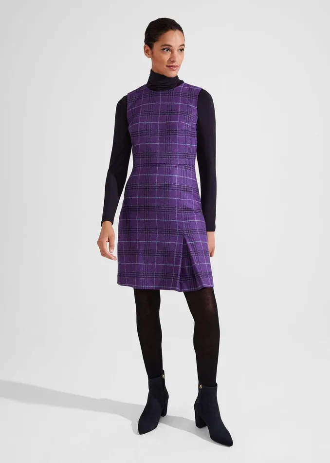 Women Dresses and Jumpsuits Hobbs Avery Wool Dress Purple Multi