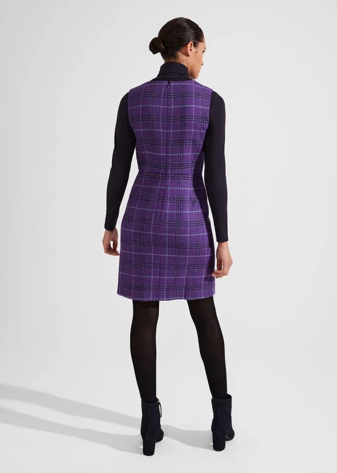 Women Dresses and Jumpsuits Hobbs Avery Wool Dress Purple Multi