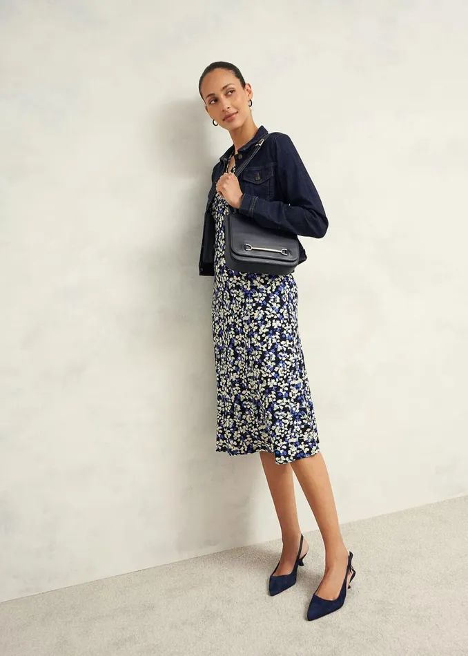 Women Dresses and Jumpsuits Hobbs Frankie Jersey Dress Navy Multi
