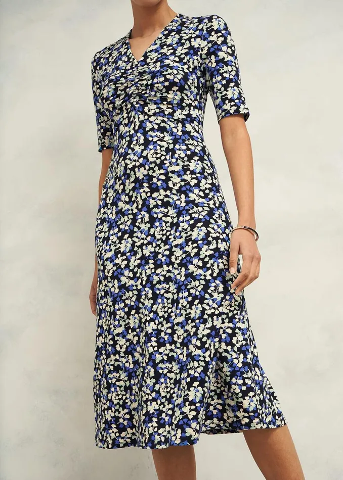 Women Dresses and Jumpsuits Hobbs Frankie Jersey Dress Navy Multi