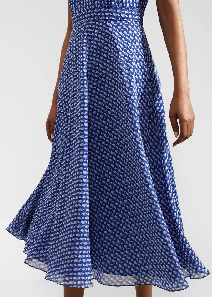 Women Dresses and Jumpsuits Hobbs Hailey Midi Dress Blue Multi
