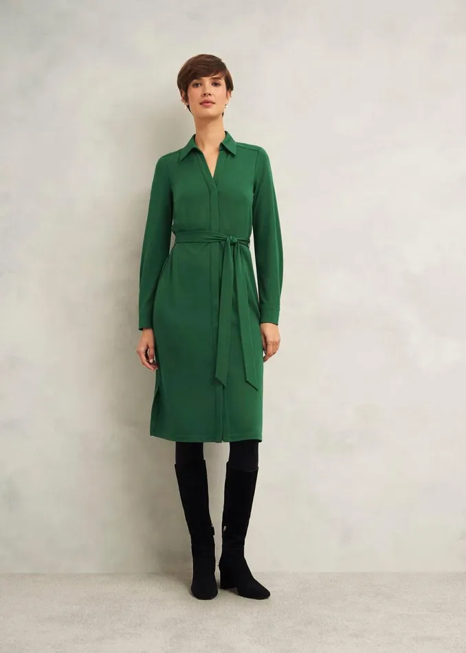 Women Dresses and Jumpsuits Hobbs Julia Ponte Dress Green