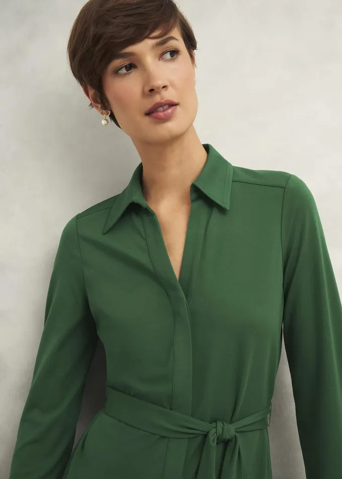 Women Dresses and Jumpsuits Hobbs Julia Ponte Dress Green