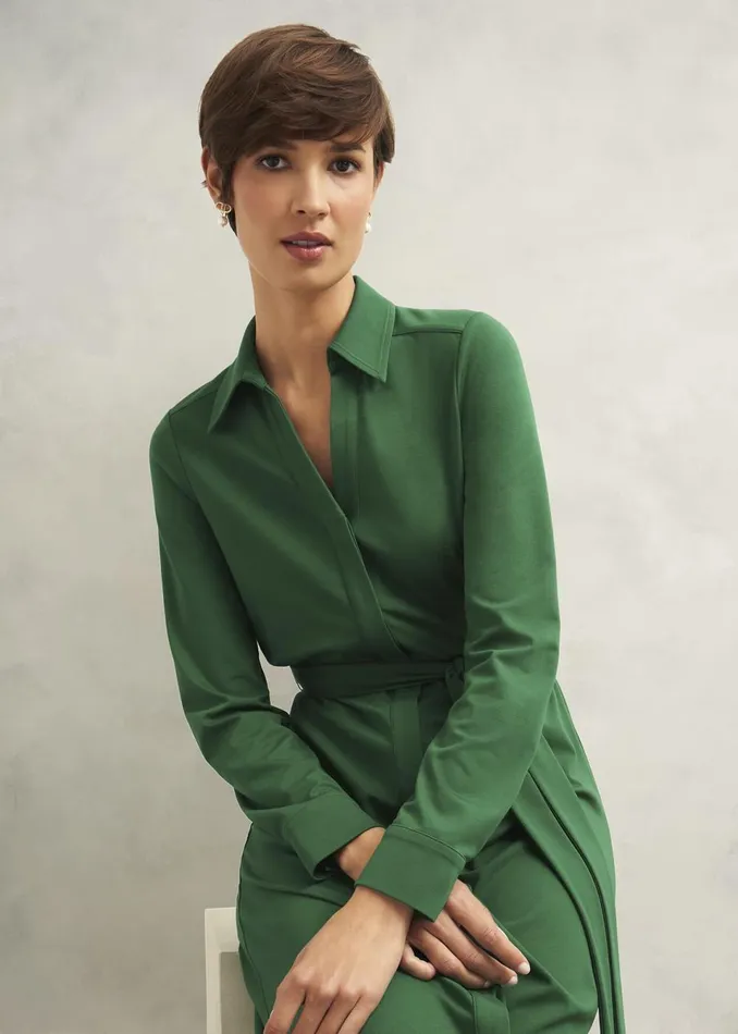 Women Dresses and Jumpsuits Hobbs Julia Ponte Dress Green