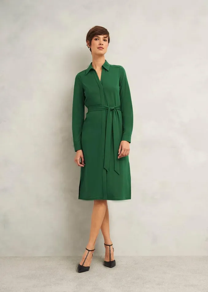 Women Dresses and Jumpsuits Hobbs Julia Ponte Dress Green