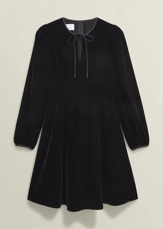 Women Dresses and Jumpsuits Hobbs Osterly Velvet Dress Black