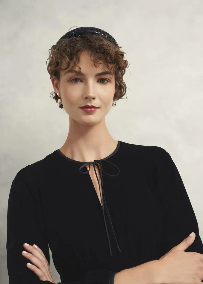 Women Dresses and Jumpsuits Hobbs Osterly Velvet Dress Black