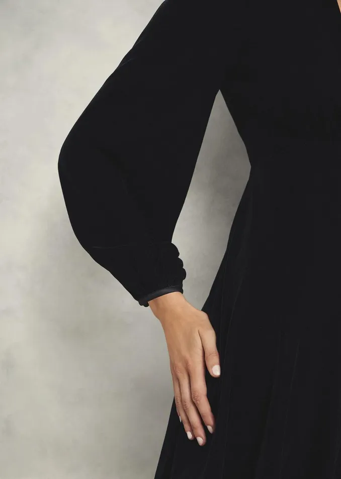 Women Dresses and Jumpsuits Hobbs Osterly Velvet Dress Black