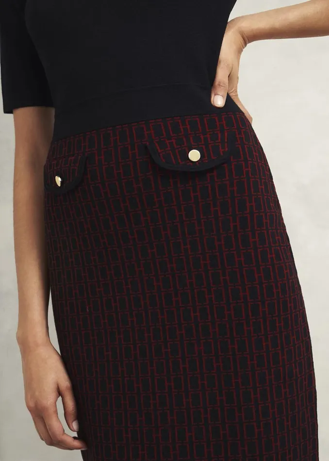 Women Dresses and Jumpsuits Hobbs Perrie Knitted Dress Black Rhubarb
