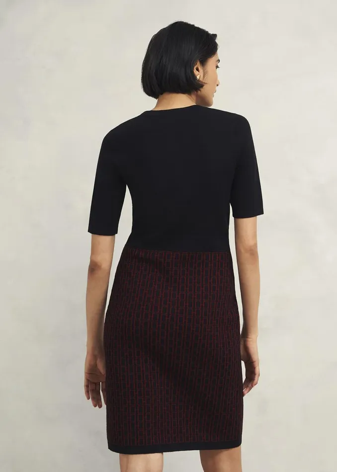 Women Dresses and Jumpsuits Hobbs Perrie Knitted Dress Black Rhubarb