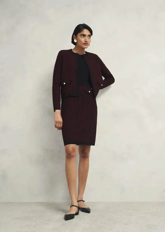 Women Dresses and Jumpsuits Hobbs Perrie Knitted Dress Black Rhubarb