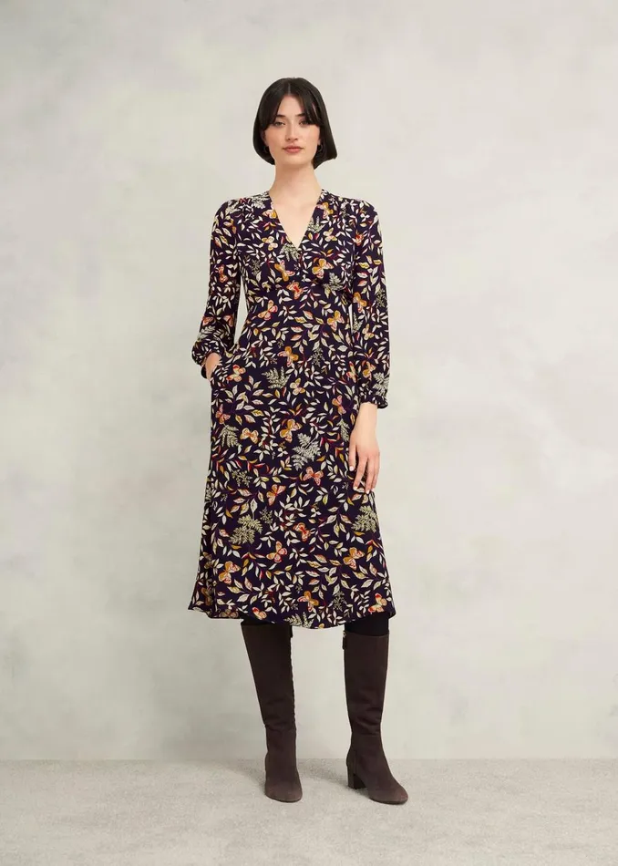 Women Dresses and Jumpsuits Hobbs Petite Zainah Dress Navy Multi