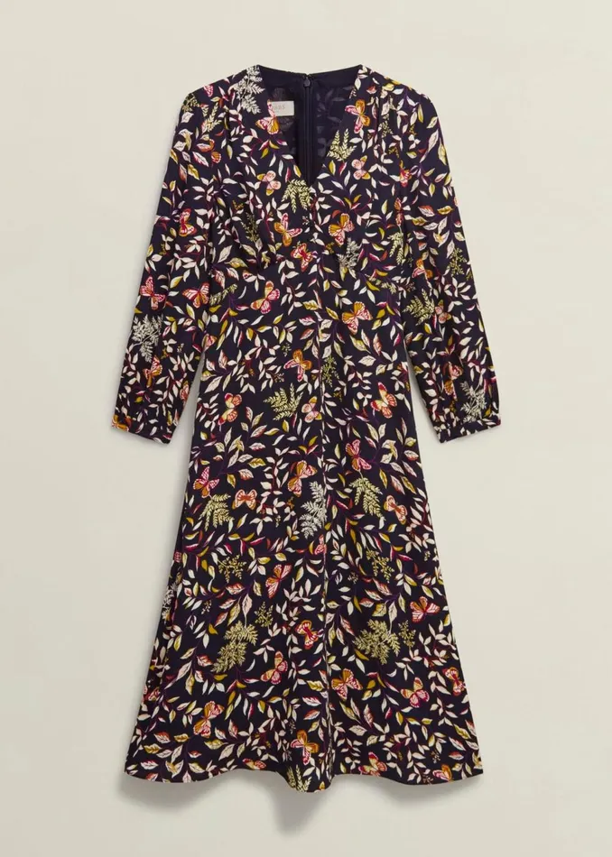 Women Dresses and Jumpsuits Hobbs Petite Zainah Dress Navy Multi