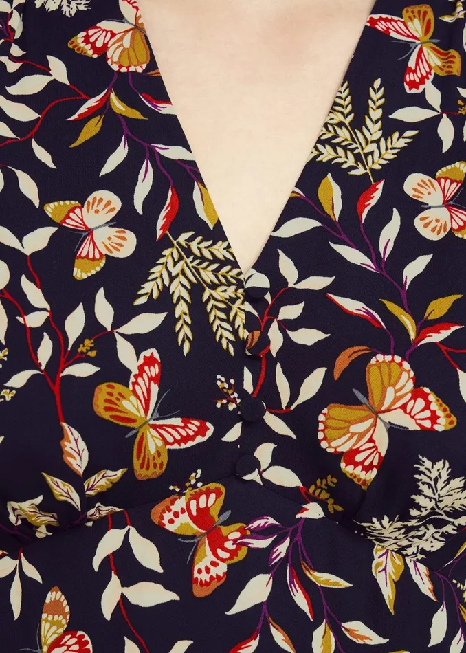 Women Dresses and Jumpsuits Hobbs Petite Zainah Dress Navy Multi