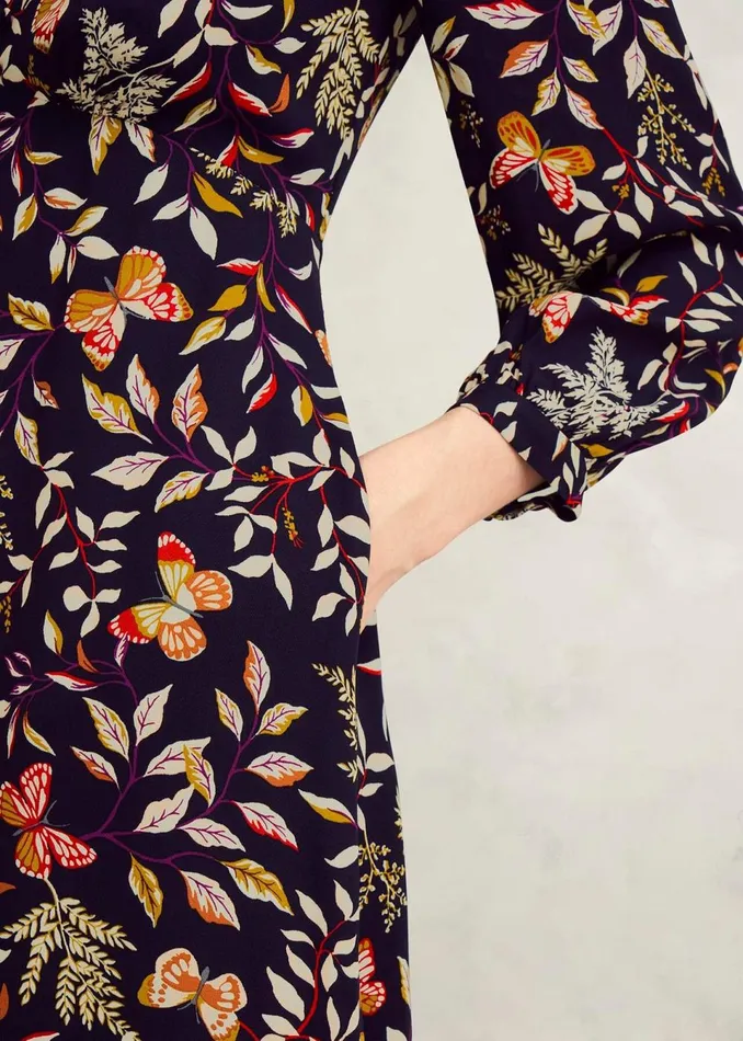 Women Dresses and Jumpsuits Hobbs Petite Zainah Dress Navy Multi