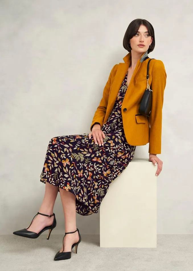 Women Dresses and Jumpsuits Hobbs Petite Zainah Dress Navy Multi