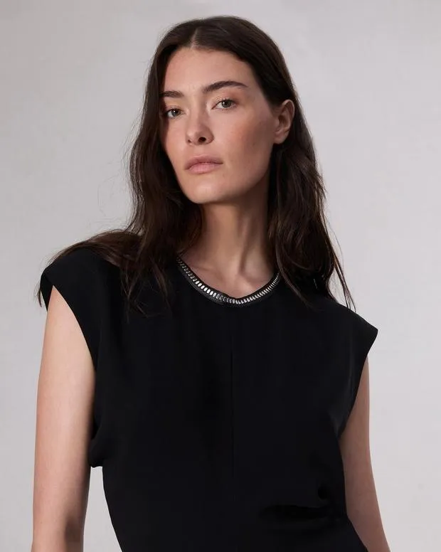 Women Dresses and Skirts Rag and Bone Marie Crepe Dress Black