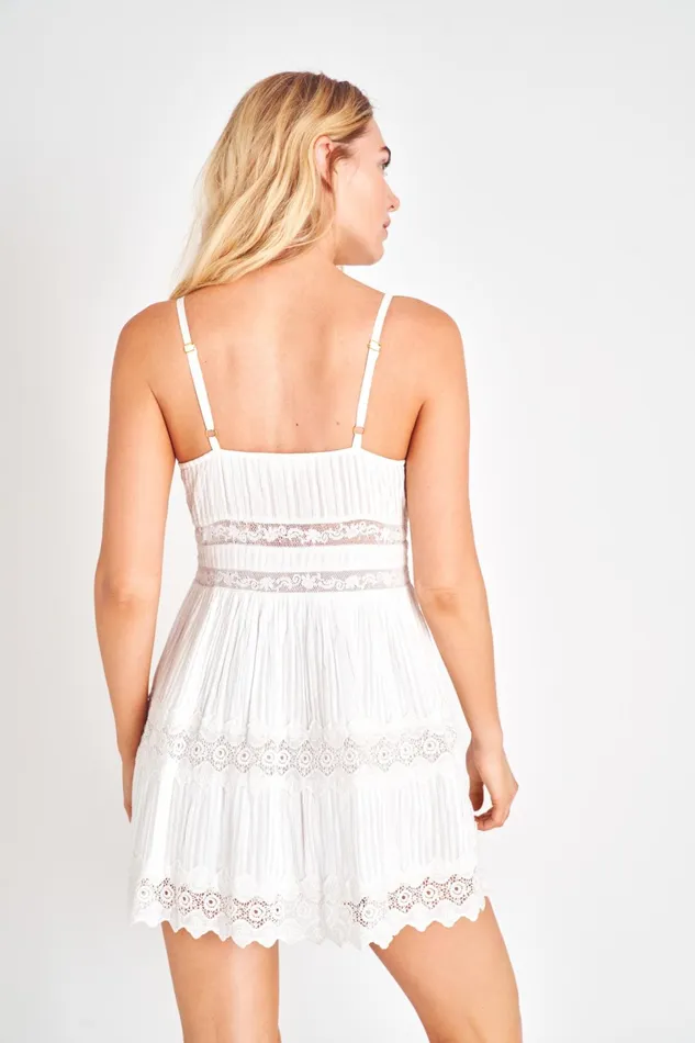 Women Dresses LoveShackFancy Cinnamon Striped Cotton Mini Dress True White