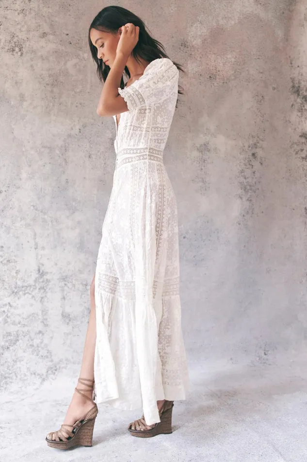 Women Dresses LoveShackFancy Minka Maxi Dress True White