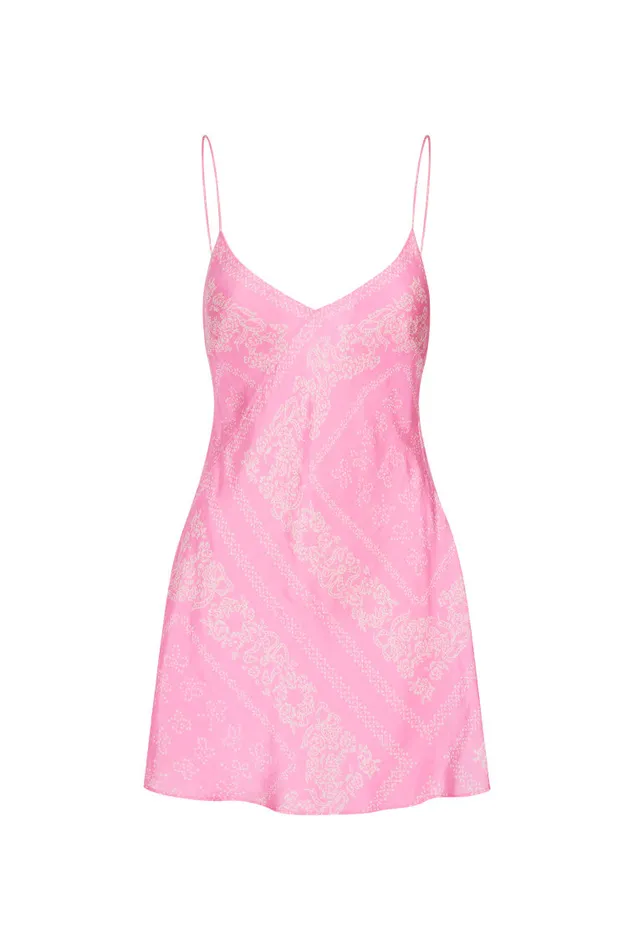 Women Dresses LoveShackFancy Raja Bandana Mini Dress Cupid Kiss