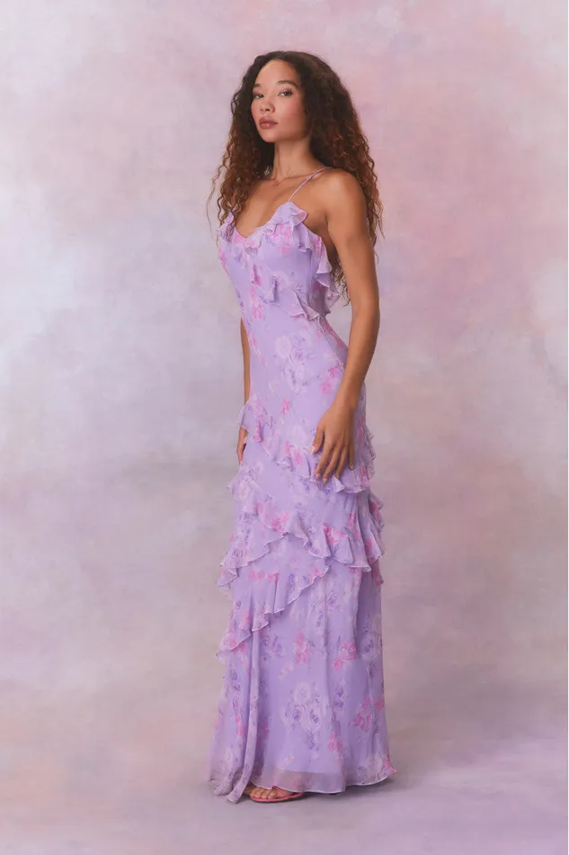 Women Dresses LoveShackFancy Rialto Fragrance Print Maxi Dress Hibiscus