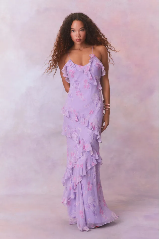 Women Dresses LoveShackFancy Rialto Fragrance Print Maxi Dress Hibiscus