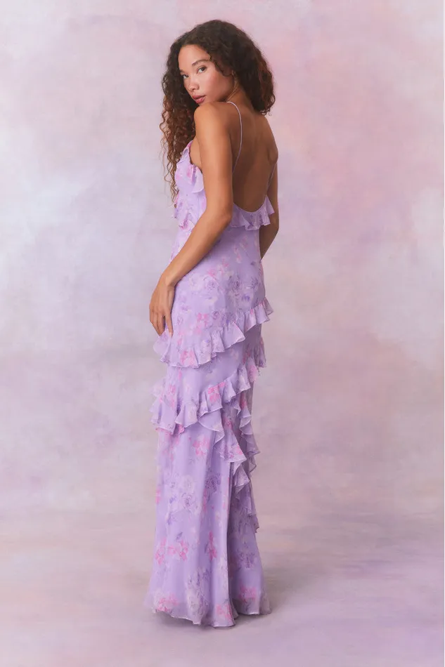Women Dresses LoveShackFancy Rialto Fragrance Print Maxi Dress Hibiscus