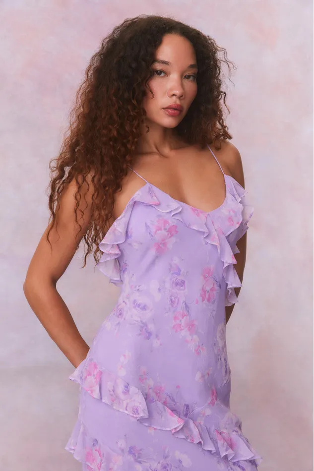Women Dresses LoveShackFancy Rialto Fragrance Print Maxi Dress Hibiscus
