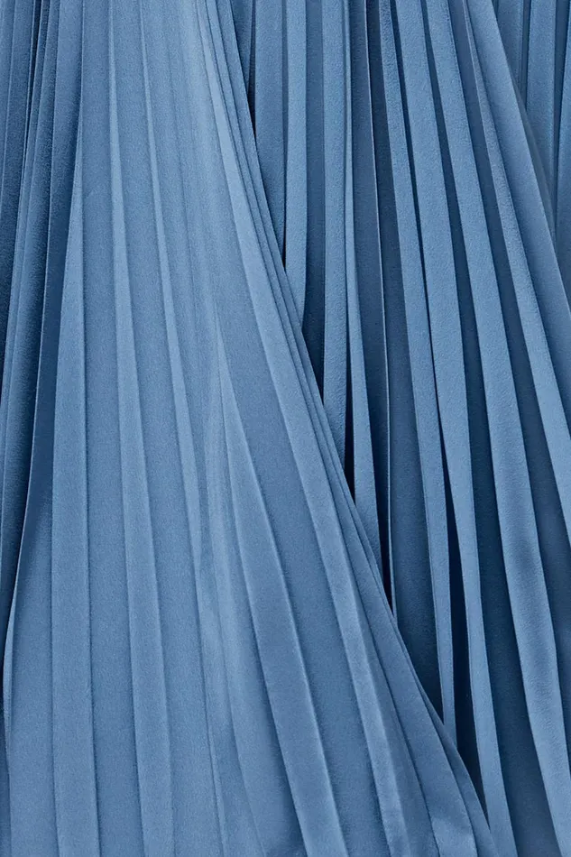 Women Dresses Milly Nadie Pleated Satin Maxi Dress Stone