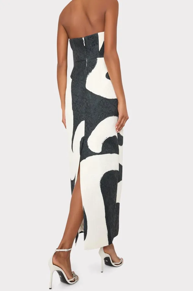 Women Dresses Milly Orion Ink Swirl Dress Blackwhite